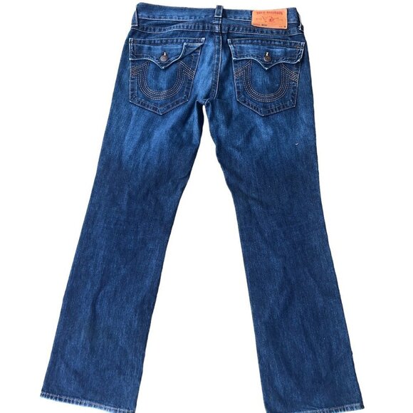 Vintage True Religion Jeans Size 34 RICKY Blue 5 Stitch Horshoe - Picture 3 of 10
